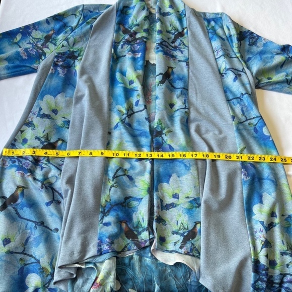 Soft Surroundings Tea Gardens open front birds and koi topper - Picture 8 of 11